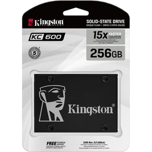 Unità stato solido Kingston KC600 - 2,5" Interno - 256 GB - SATA (SATA/600) - Computer portatile, Desktop PC Dispositivo s