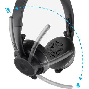 Logitech Zone Wireless Plus Wireless Over-the-head Stereo Headset - Binaural - Circumaural - 3000 cm - Bluetooth - 30 Hz t