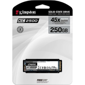 Kingston KC2500 250 GB Solid State Drive - M.2 2280 Internal - PCI Express NVMe (PCI Express NVMe 3.0 x4) - Desktop PC, Wo
