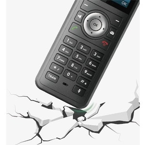 Yealink Ruggedized DECT Handset - Cordless - DECT, Bluetooth - 4.6 cm (1.8") Screen Size - 1 Day Battery Talk Time - Black