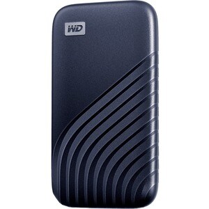 WD My Passport WDBAGF5000ABL-WESN 500 GB Portable Solid State Drive - External - Midnight Blue - USB 3.2 (Gen 2) Type C - 