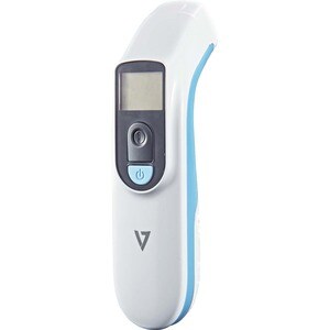 V7 VIFRTM Digital Thermometer - Large Display, Contactless, Auto-off, Alarm, Infrared, Backlight - For Body, Forehead, Fev