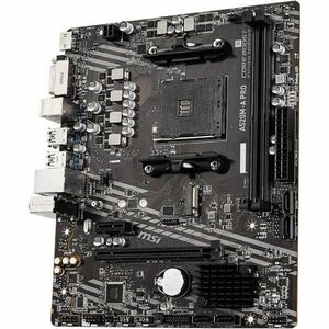 MSI A520M-A PRO Desktop Motherboard - AMD Chipset - Socket AM4 - Micro ATX - 64 GB DDR4 SDRAM Maximum RAM - DIMM, UDIMM - 