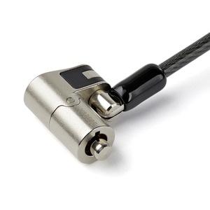StarTech.com Universal Cable Lock - Portable - Black, Silver - Vinyl Coated Steel, Zinc Alloy - 2.01 m - For Notebook, Mon