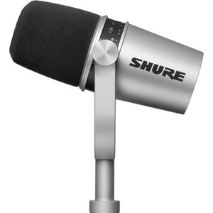 Shure MV7-S Wired Dynamic Microphone - 10 ft - Mono - 50 Hz to 16 kHz - Uni-directional - Desktop - XLR, USB Type B