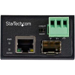 StarTech.com Transceiver/Media Converter - 1 Port(s) - 1 x Network (RJ-45) - Optical Fiber, Twisted Pair - Single-mode, Mu