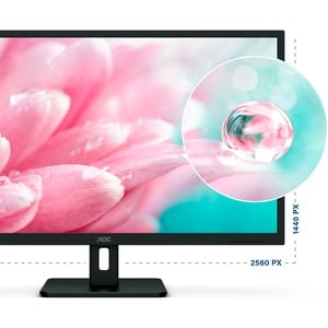 AOC Q32E2N 80 cm (31.5") WQHD WLED LCD Monitor - 16:9 - Black - 32" Class - Vertical Alignment (VA) - 2560 x 1440 - 16.7 M