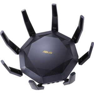 Asus RT-AX89X IEEE 802.11ax Ethernet Wireless Router - 2.40 GHz ISM Band - 5 GHz UNII Band - 8 x Antenna(8 x External) - 7
