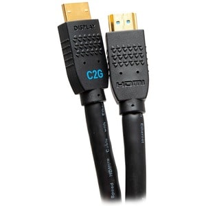 C2G 35ft Ultra Flexible 4K Active HDMI Cable Gripping 4K 60Hz - In-Wall M/M - 35 ft HDMI A/V Cable for Computer, Projector