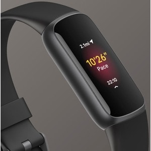 Fitbit Luxe Smart Band - Black, Graphite - Stainless Steel Body - Heart Rate Monitor - Sleep Monitor - Distance Traveled -