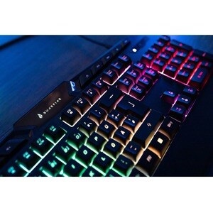 SUREFIRE KingPin Gaming Keyboard - Cable Connectivity - USB 2.0 Type A Interface - RGB LED - German - QWERTZ Layout - Memb
