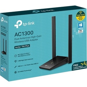 TP-Link Archer T4U Plus IEEE 802.11ac Dual Band Wi-Fi Adapter for Desktop Computer/Notebook/Wireless Router - USB 3.0 - 1.