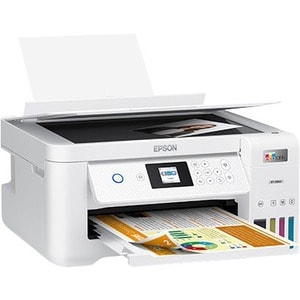 Epson EcoTank ET-2850 Wireless Inkjet Multifunction Printer-Color-White-Copier/Scanner-4800x1200 Print-Automatic Duplex Pr