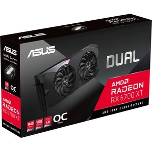 Asus AMD Radeon RX 6700 XT Graphic Card - 12 GB GDDR6 - 2.49 GHz Game Clock - 2.62 GHz Boost Clock - 192 bit Bus Width - P
