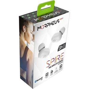 Morpheus 360 Spire True Wireless Earbuds - Bluetooth In-Ear Headphones with Microphone - TW1500W - HiFi Stereo - 20 Hour P