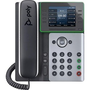 Poly Edge E320 IP Phone - Corded - Corded - NFC, Bluetooth - Desktop, Wall Mountable - VoIP - 2 x Network (RJ-45) - PoE Ports