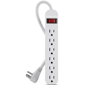 Belkin F9P609-05R-DP 6-Outlets Power Strip - 6 x AC Power - 5 ft Cord - 24 A Current - 125 V AC Voltage - 1.88 kW