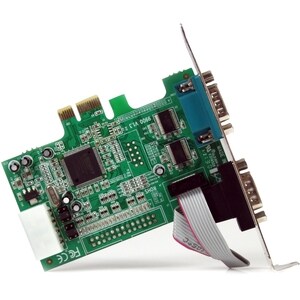 StarTech.com 2 Port PCIe Serial Adapter Card with 16550 - PCI Express x1 - PC, Mac, Linux - 2 x Number of Serial Ports Ext