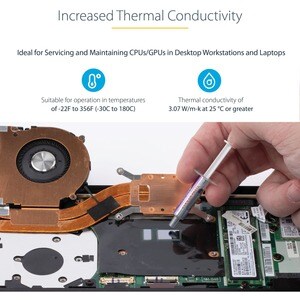 StarTech.com Thermal Paste, High Performance Thermal Paste, 1.5g Metal Oxide Heat Sink Compound, Re-sealable Syringes, CPU