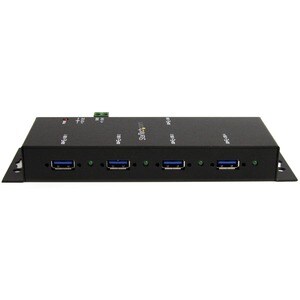 StarTech.com Mountable USB 3.0 hub - Industrial - Rugged - Black Metal - Bus Powered - USB 3 Hub - USB Extender - Powered 