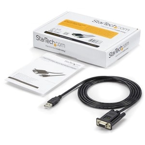 StarTech.com USB to Serial RS232 Adapter - DB9 Serial DCE Adapter Cable with FTDI - Null Modem - USB 1.1 / 2.0 - Bus-Power