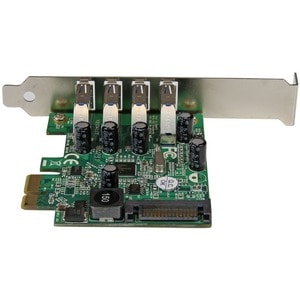 StarTech.com Adattatore scheda controller PCI Express PCIe SuperSpeed USB 3.0 a 4 porte con UASP - Alimentazione SATA - Su