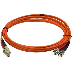 StarTech.com 2m Fiber Optic Cable - Multimode Duplex 50/125 - LSZH - LC/ST - OM2 - LC to ST Fiber Patch Cable - First End: