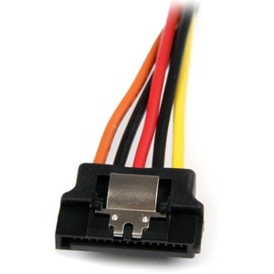 StarTech.com 15cm Latching SATA Power Y Splitter Cable Adapter - M/F - 6 inch Serial ATA Power Cable Splitter - SATA Power