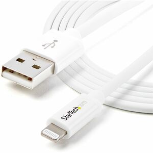 StarTech.com 2m (6ft) Long White Apple® 8-pin Lightning Connector to USB Cable for iPhone / iPod / iPad - First End: 1 x T