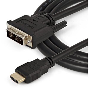 StarTech.com 1.5m (5 ft.)HDMI to DVI-D Cable - HDMI to DVI Adapter / Converter Cable - 1x DVI-D Male 1x HDMI Male - Black 
