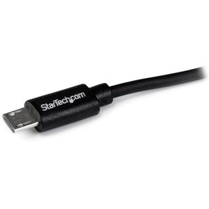 StarTech.com Cargador USB de 2 Puertos para Coche con Cable Micro USB y puerto USB - Negro - 1 Paquete(s) - Para Tablet PC