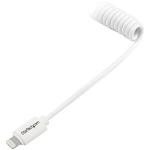 StarTech.com Lightning to USB Cable - Coiled Lightning Cable - 60cm (2 ft.) - White - Apple MFi Certified - First End: 1 x