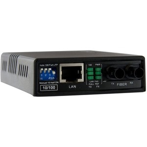 StarTech.com Transceiver/Media Converter - TAA Compliant - 2 Port(s) - 1 x Network (RJ-45) - 1 x ST - DuplexST Port - Opti