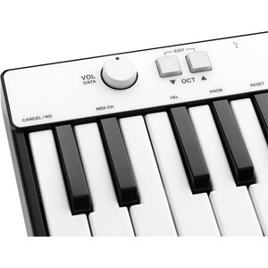 IK Multimedia iRig Keys Mini The 25 Key Universal Mini Keyboard Controller - White