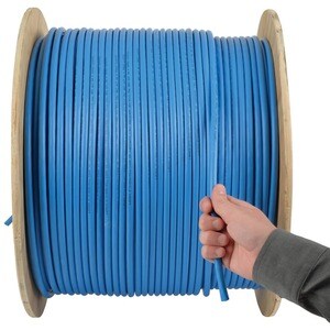 Tripp Lite 1000ft Cat6 / Cat6a 10G Bulk Cable Solid Core CMR PVC Blue 1000' - Category 6a for Network Device - 1.25 GB/s -