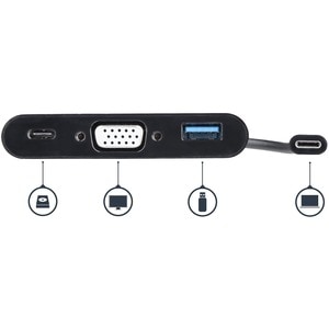 StarTech.com Adattatore Multifunzione USB-C a VGA con porta USB-A e Power Delivery - 3 x Porte USB - 3 x USB 3.0 - USB di 