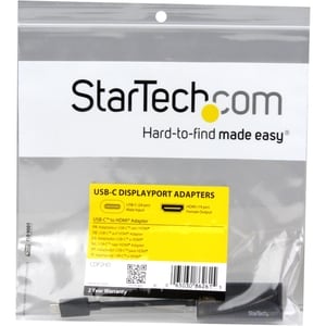StarTech.com USB-C to HDMI Adapter with 4K 30Hz - Black - 12 cm HDMI/USB-C A/V Cable for Audio/Video Device, Chromebook, M