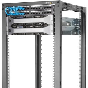 25U Open Frame Server Rack - 4 Post Adjustable Depth (22" to 40") Network Equipment Rack w/ Casters/ Levelers/ Cable Manag