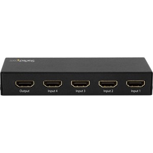 StarTech.com HDMI 2.0 Switch - 4 Port - 4K 60Hz - HDMI Automatic Video Switch Box - Multi Port Hub w/ 1 In 4 Out Functiona