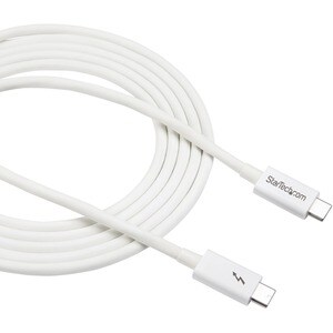 StarTech.com Cable de 2m Thunderbolt 3 Blanco - Cable Compatible con USB-C y DisplayPort - USB Tipo C - Extremo prinicpal: