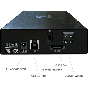 Fantom Drives FD GFORCE 6TB 7200RPM External Hard Drive - USB 3.2 Gen 1 & eSATA - Black - Compatible with Windows & Mac - 