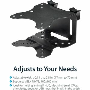 StarTech.com Supporto VESA per thin client - Montaggio sotto scrivania con staffa VESA - 5 kg Capacità di carico - 75 x 75