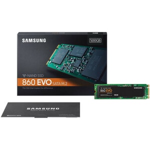 Samsung 860 EVO 500 GB Solid State Drive - M.2 2280 Internal - SATA (SATA/600) - 550 MB/s Maximum Read Transfer Rate