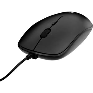 V7 USB Wired Optical Mouse - Optical - Cable - Black - USB - 1600 dpi - Scroll Wheel - 4 Button(s) - Symmetrical