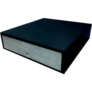 APG Cash Drawer ECD330 Cash Drawer - 5 Bill - 8 Coin - 2 Lock Position, Serial Port - Stainless Steel - Textured Black - 1