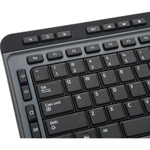 Verbatim Wireless Multimedia Keyboard and 6-Button Mouse Combo - Black - USB Type A Wireless RF - Black - USB Type A Wirel