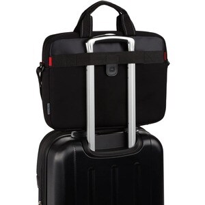 Wenger Sherpa 605295 Carrying Case (Sleeve) for 16" Notebook - Black - Polyester Body - Shoulder Strap, Trolley Strap, Han