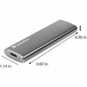 Verbatim Vx500 120 GB Solid State Drive - External - Graphite - Notebook Device Supported - USB 3.1 Type C - 500 MB/s Maxi