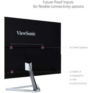 ViewSonic VX3276-MHD 32 Inch 1080p Widescreen IPS Monitor with Ultra-Thin Bezels, Screen Split Capability HDMI and Display