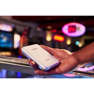 Canon Zero Ink Printer - Colour - Photo Print - Portable - Silver, White - Bluetooth - USB - Battery Built-in - Battery In